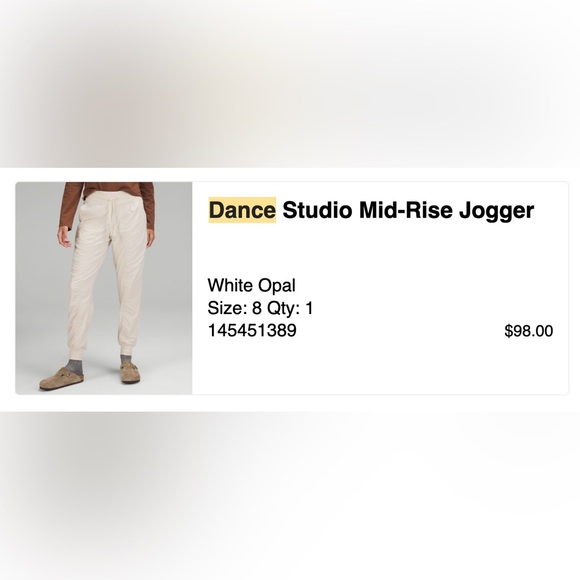 Lululemon Dance Studio Mid-Rise Jogger - Picture 4 of 4